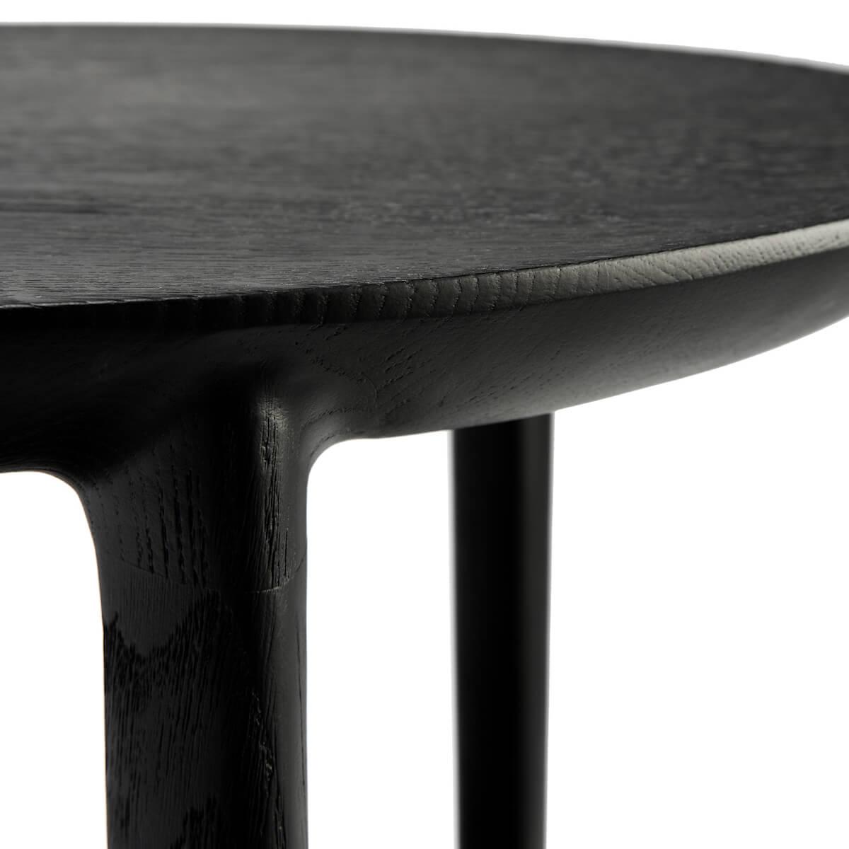 Table d'appoint ronde 43cm BOK Ethnicraft chêne noir