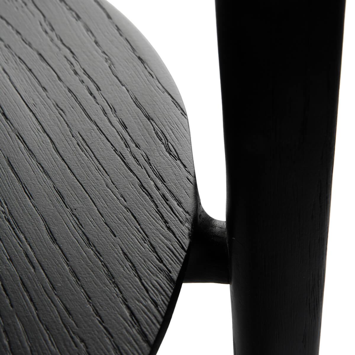 Table d'appoint ronde 43cm BOK Ethnicraft chêne noir