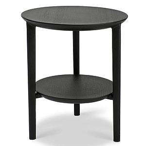 Table d'appoint ronde 43cm BOK Ethnicraft chêne noir