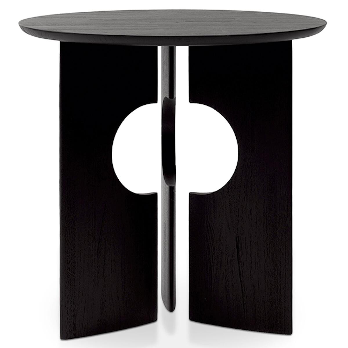 Table d'appoint ronde 50cm COVE Ethnicraft teck noir