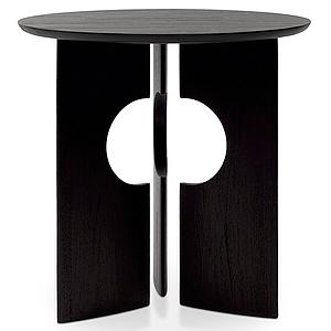 Table d'appoint ronde 50cm COVE Ethnicraft teck noir