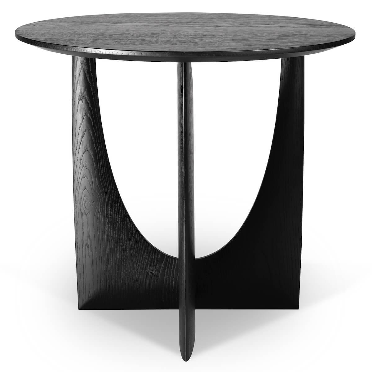 Table d'appoint ronde 51cm GEOMETRIC Ethnicraft chêne noir