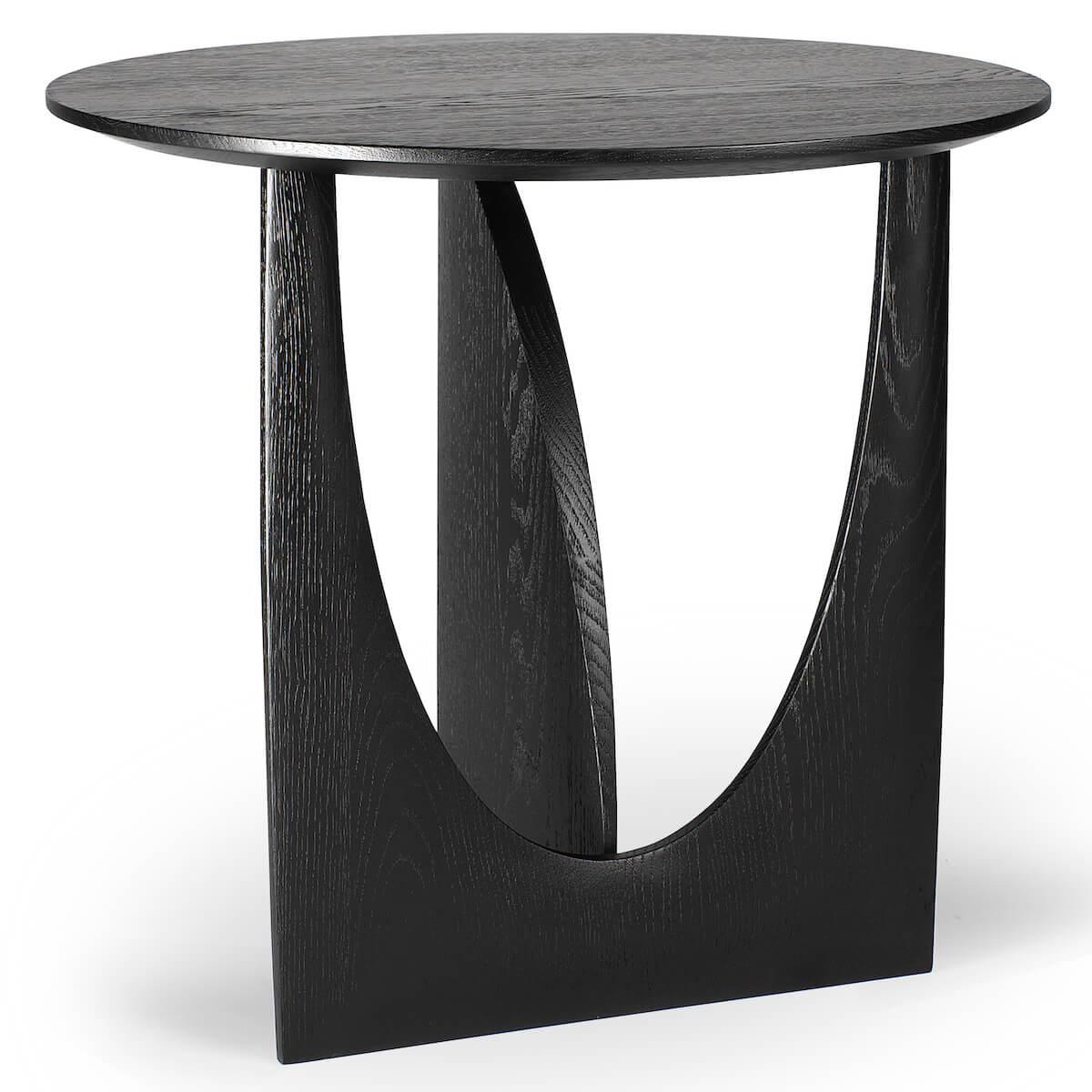 Table d'appoint ronde 51cm GEOMETRIC Ethnicraft chêne noir