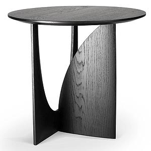 Table d'appoint ronde 51cm GEOMETRIC Ethnicraft chêne noir