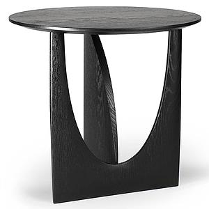 Table d'appoint ronde 51cm GEOMETRIC Ethnicraft chêne noir