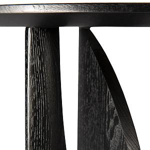 Table d'appoint ronde 51cm GEOMETRIC Ethnicraft chêne noir
