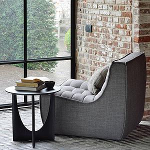 Table d'appoint ronde 51cm GEOMETRIC Ethnicraft chêne noir