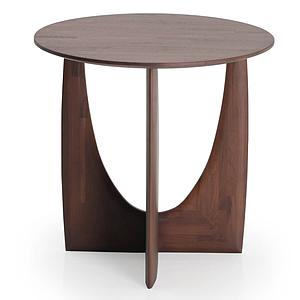 Table d'appoint ronde 51cm GEOMETRIC Ethnicraft teck brun