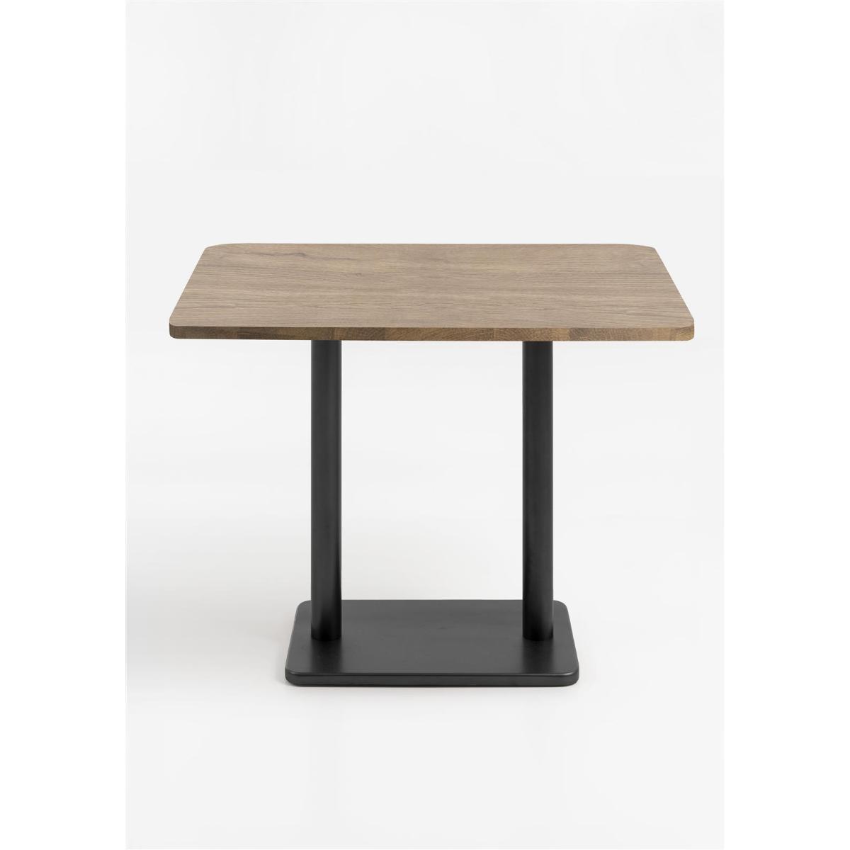 Table de bar 120x75cm BREST Coco Maison noir/chêne foncé