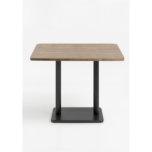 Table de bar 120x75cm BREST Coco Maison noir/chêne foncé