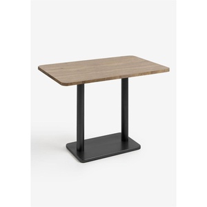 Table de bar 120x75cm BREST Coco Maison noir/chêne foncé