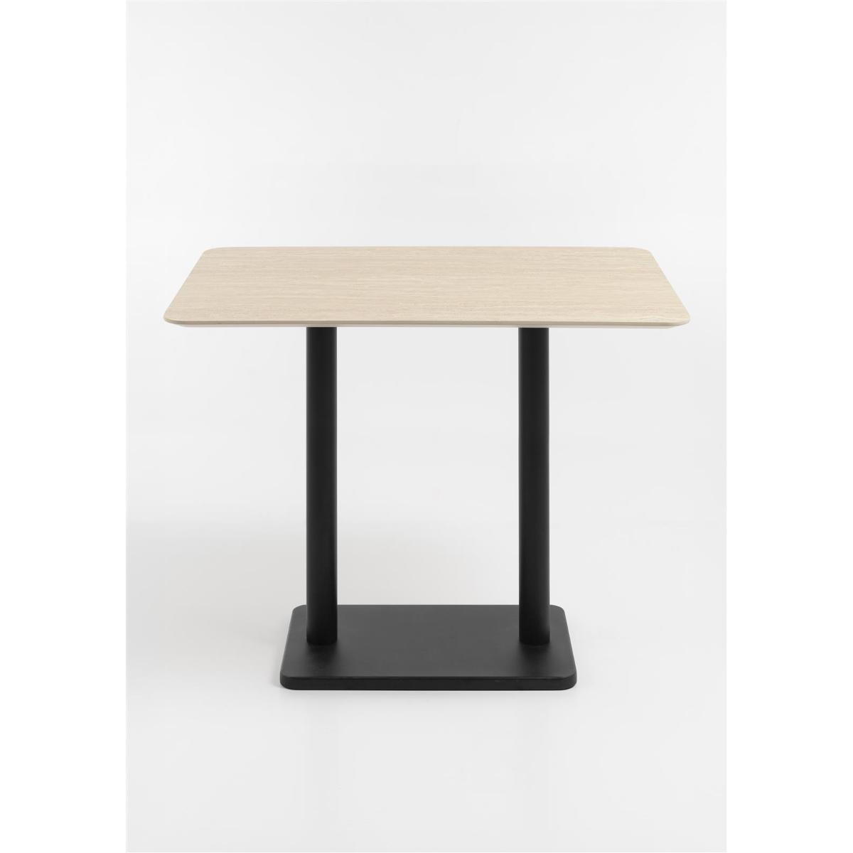 Table de bar 120x75cm BREST Coco Maison noir/travertine