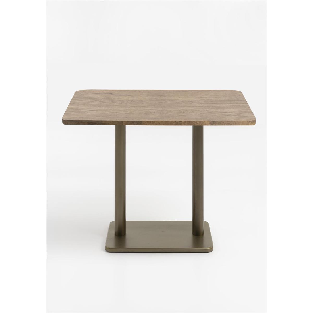 Table de bar 120x75cm BREST Coco Maison or/chêne foncé