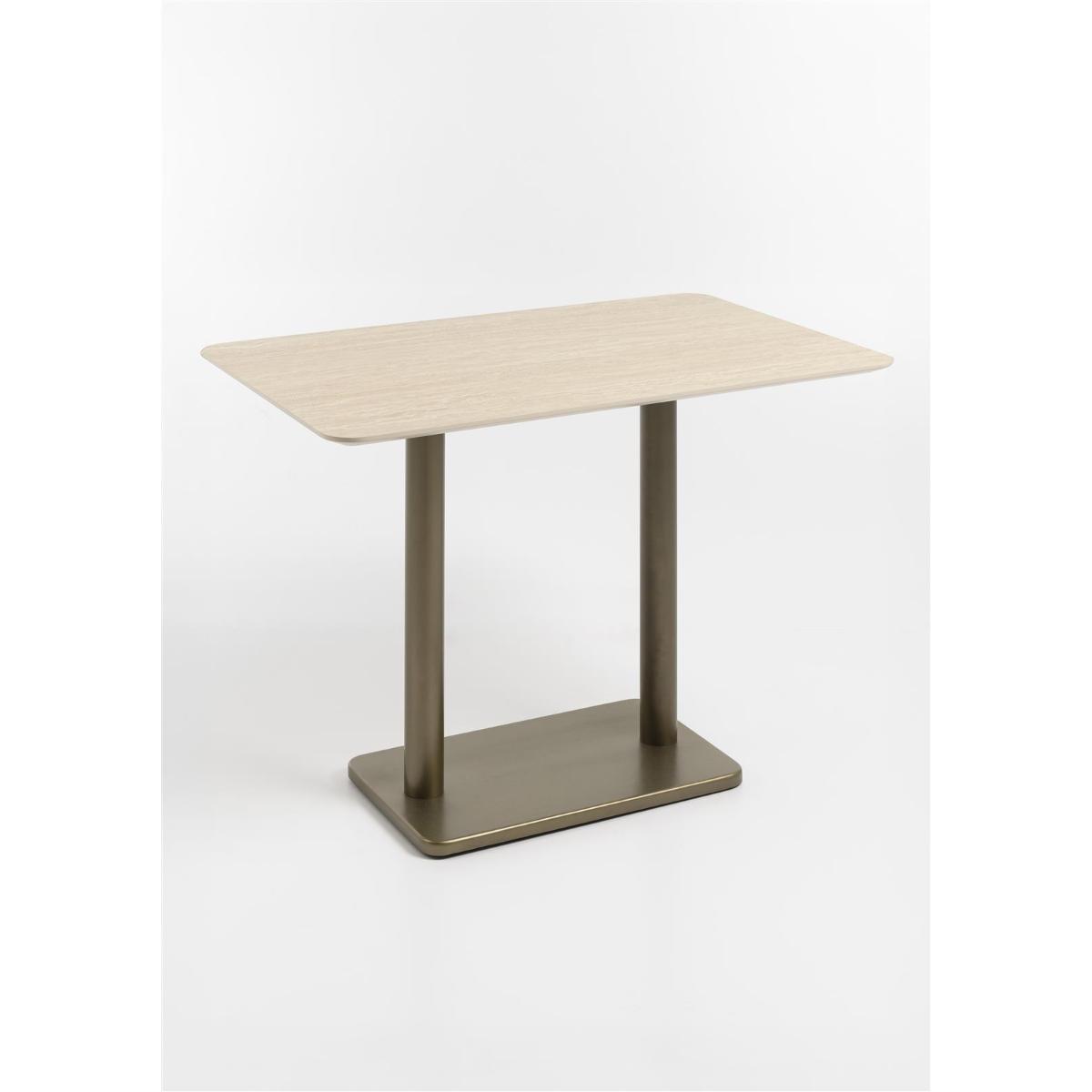 Table de bar 120x75cm BREST Coco Maison or/travertine
