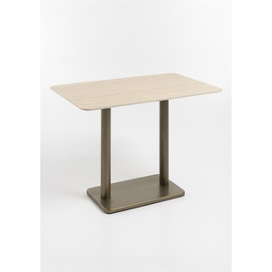 Table de bar 120x75cm BREST Coco Maison or/travertine