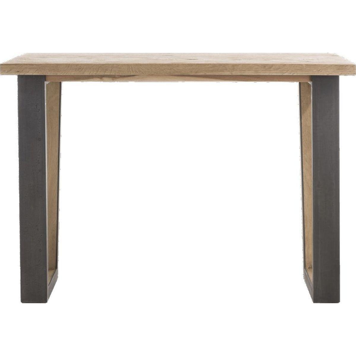 Table de bar 130x90cm METALOX Henders & Hazel pieds X métal-bord droit