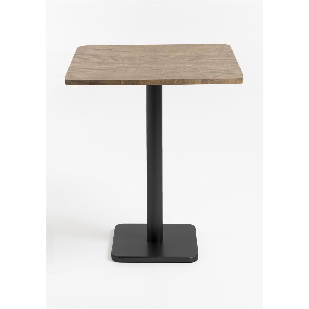 Table de bar 75x75cm BREST Coco Maison noir/chêne foncé