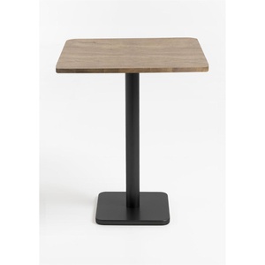 Table de bar 75x75cm BREST Coco Maison noir/chêne foncé