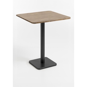 Table de bar 75x75cm BREST Coco Maison noir/chêne foncé