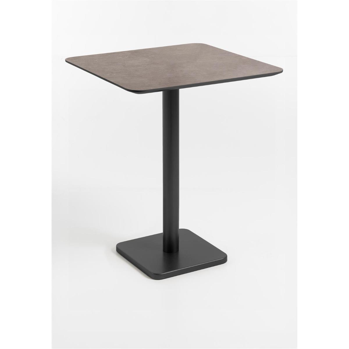 Table de bar 75x75cm BREST Coco Maison noir/rouille