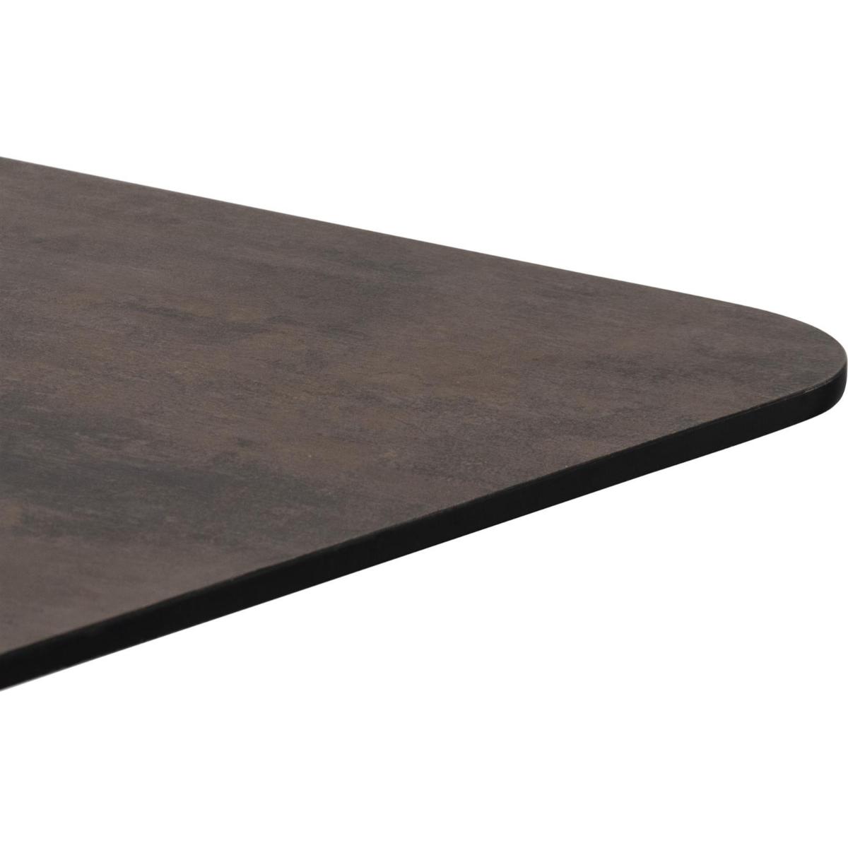 Table de bar 75x75cm BREST Coco Maison noir/rouille