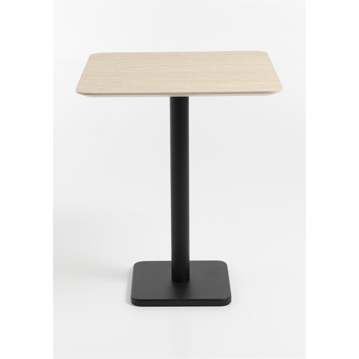 Table de bar 75x75cm BREST Coco Maison noir/travertine