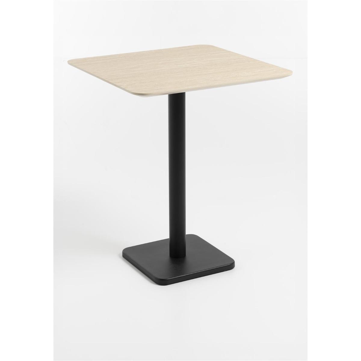 Table de bar 75x75cm BREST Coco Maison noir/travertine