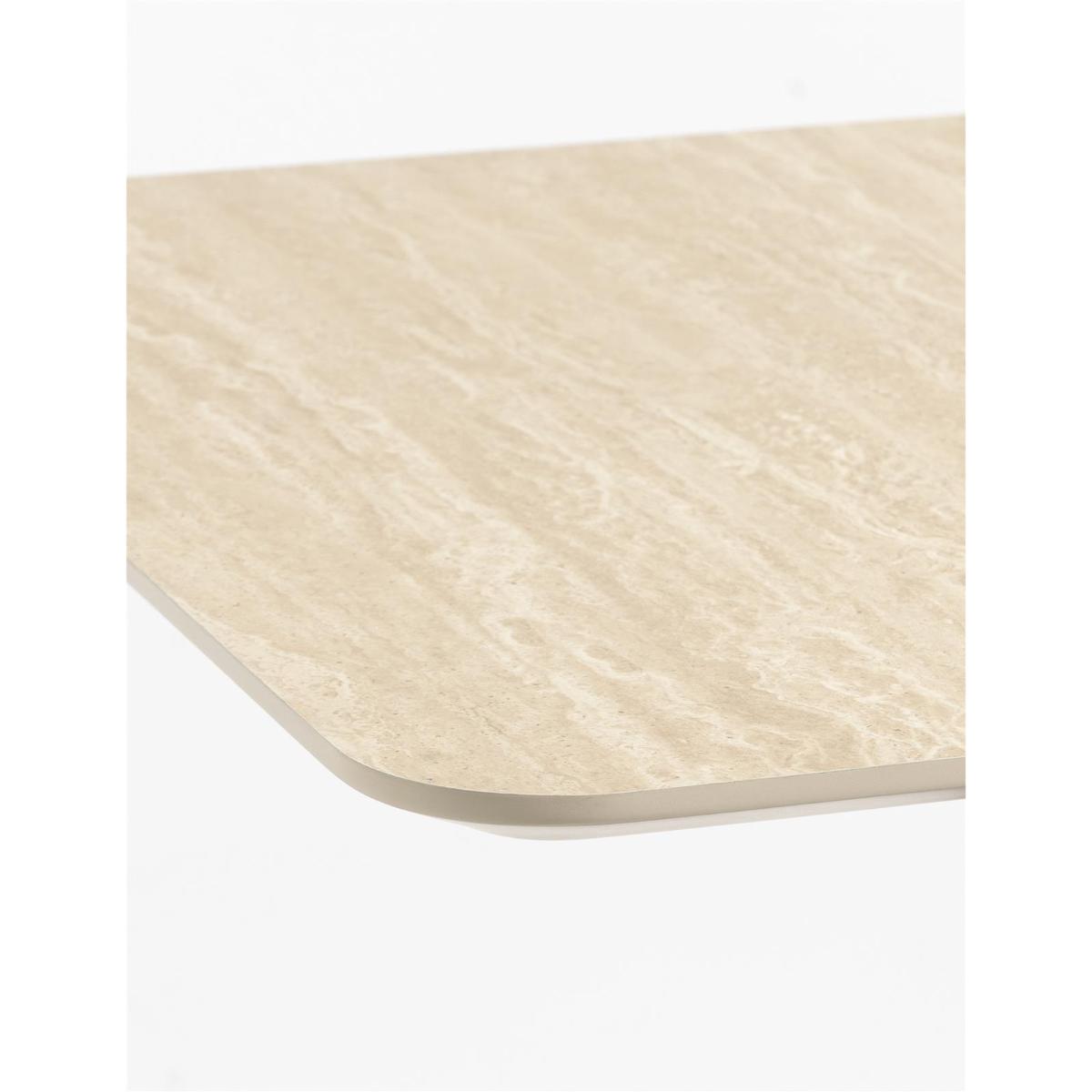 Table de bar 75x75cm BREST Coco Maison noir/travertine