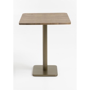 Table de bar 75x75cm BREST Coco Maison or/chêne foncé