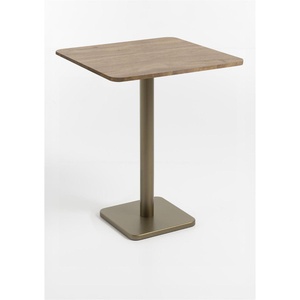 Table de bar 75x75cm BREST Coco Maison or/chêne foncé