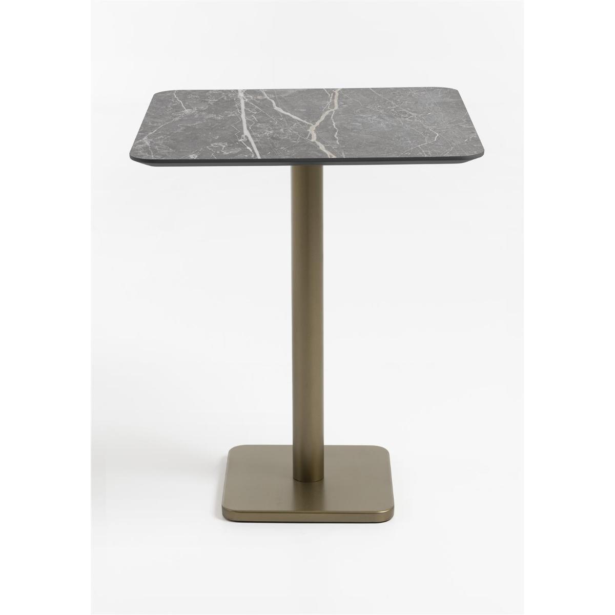 Table de bar 75x75cm BREST Coco Maison or/gris clair