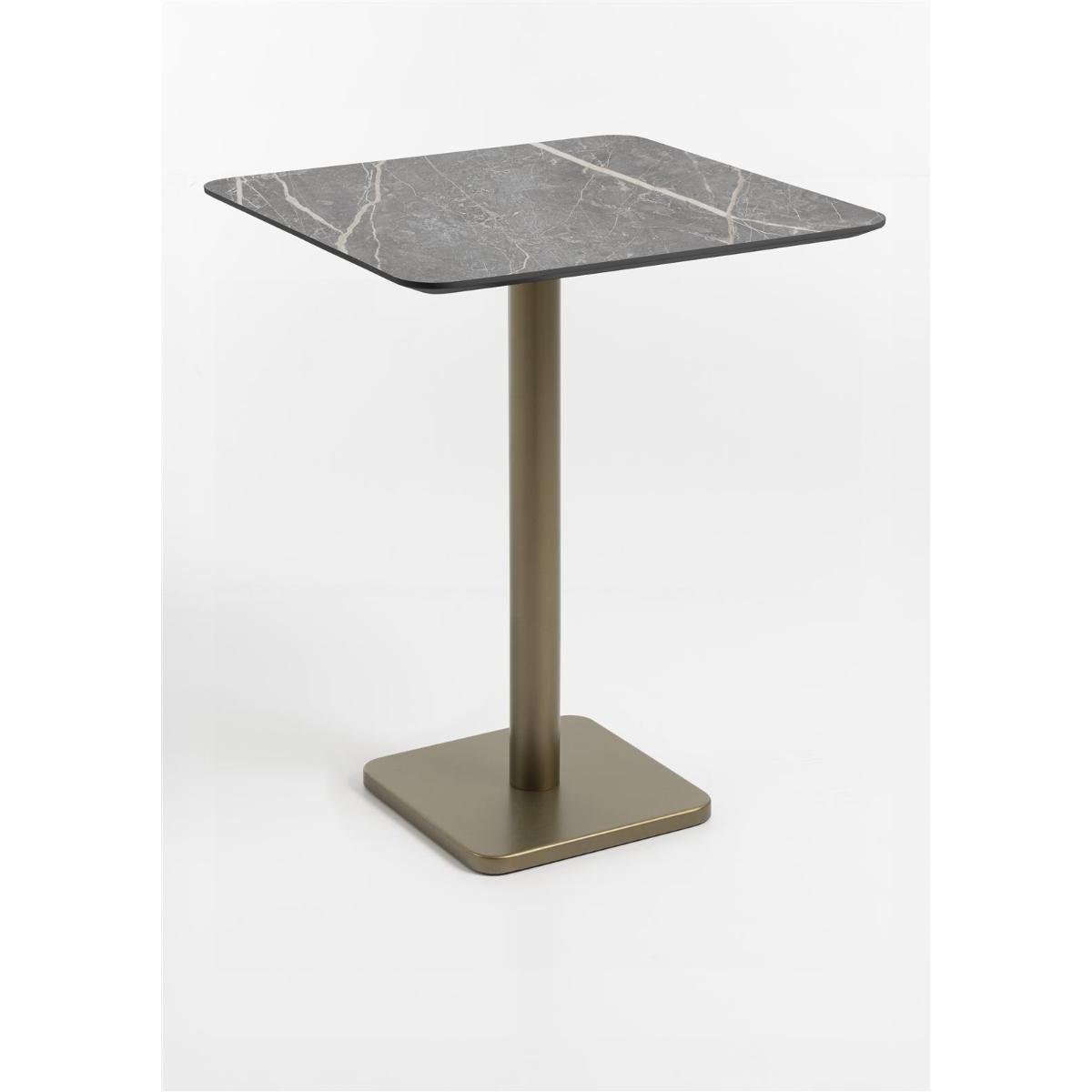 Table de bar 75x75cm BREST Coco Maison or/gris clair