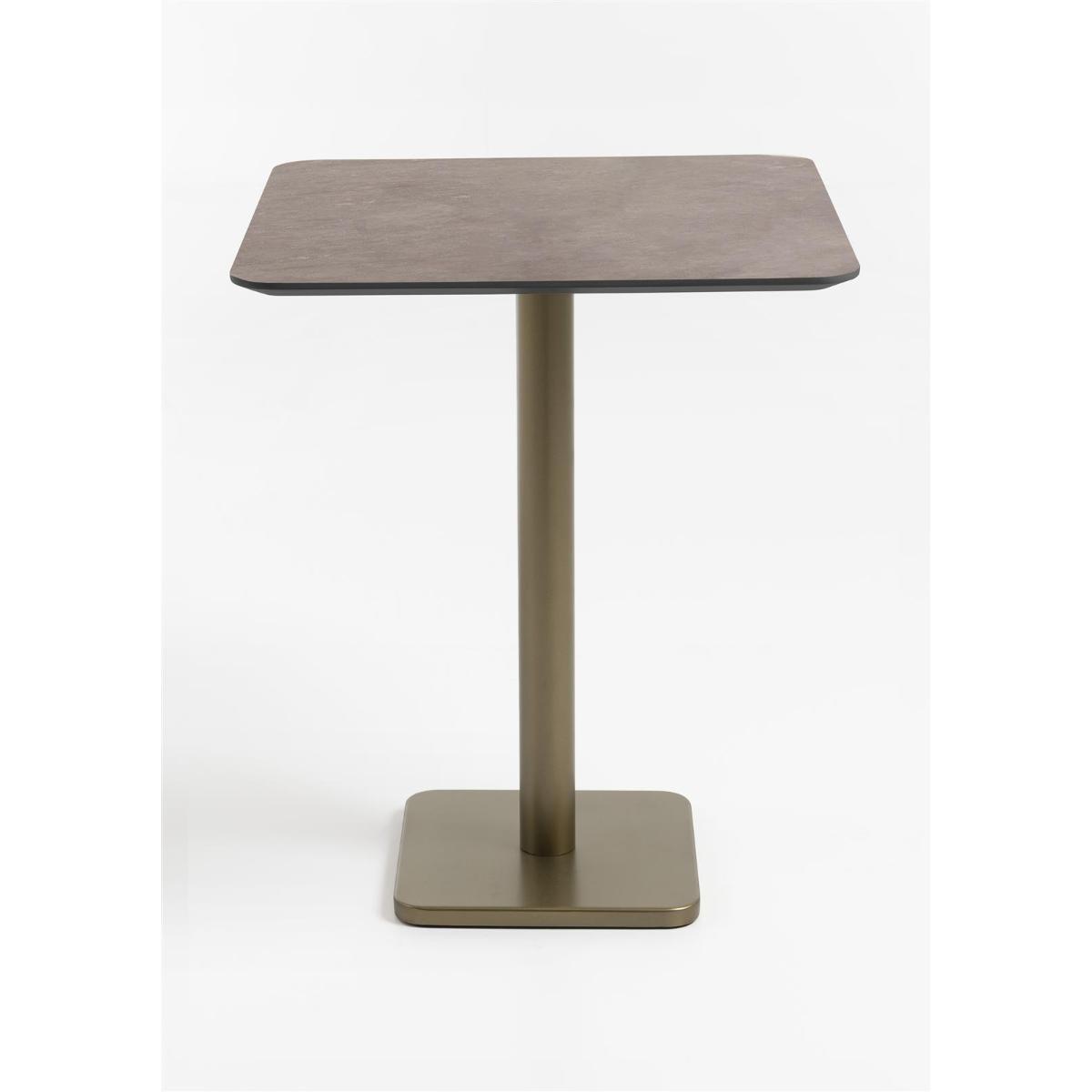 Table de bar 75x75cm BREST Coco Maison or/rouille