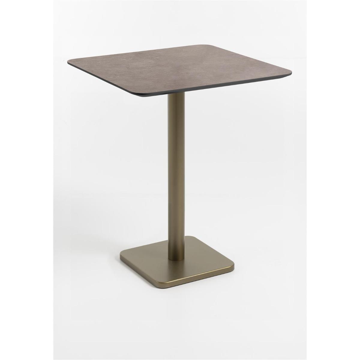 Table de bar 75x75cm BREST Coco Maison or/rouille