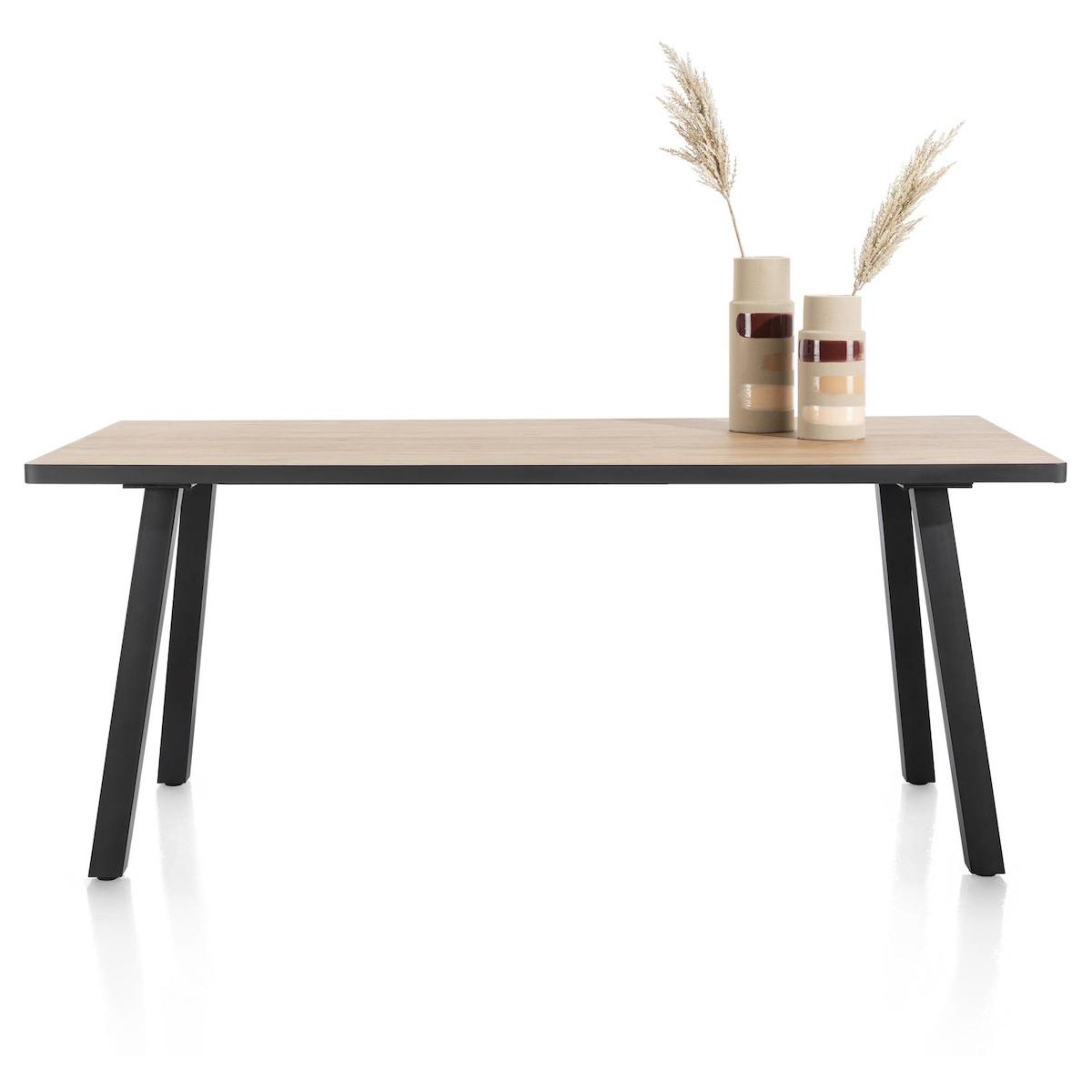 Table de bar 98x200cm AVALOX Henders & Hazel chêne natural vintage-pieds simple