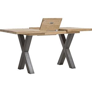 Table de bar à rallonge 140x90cm METALOX Henders & Hazel pieds X métal-bord droit