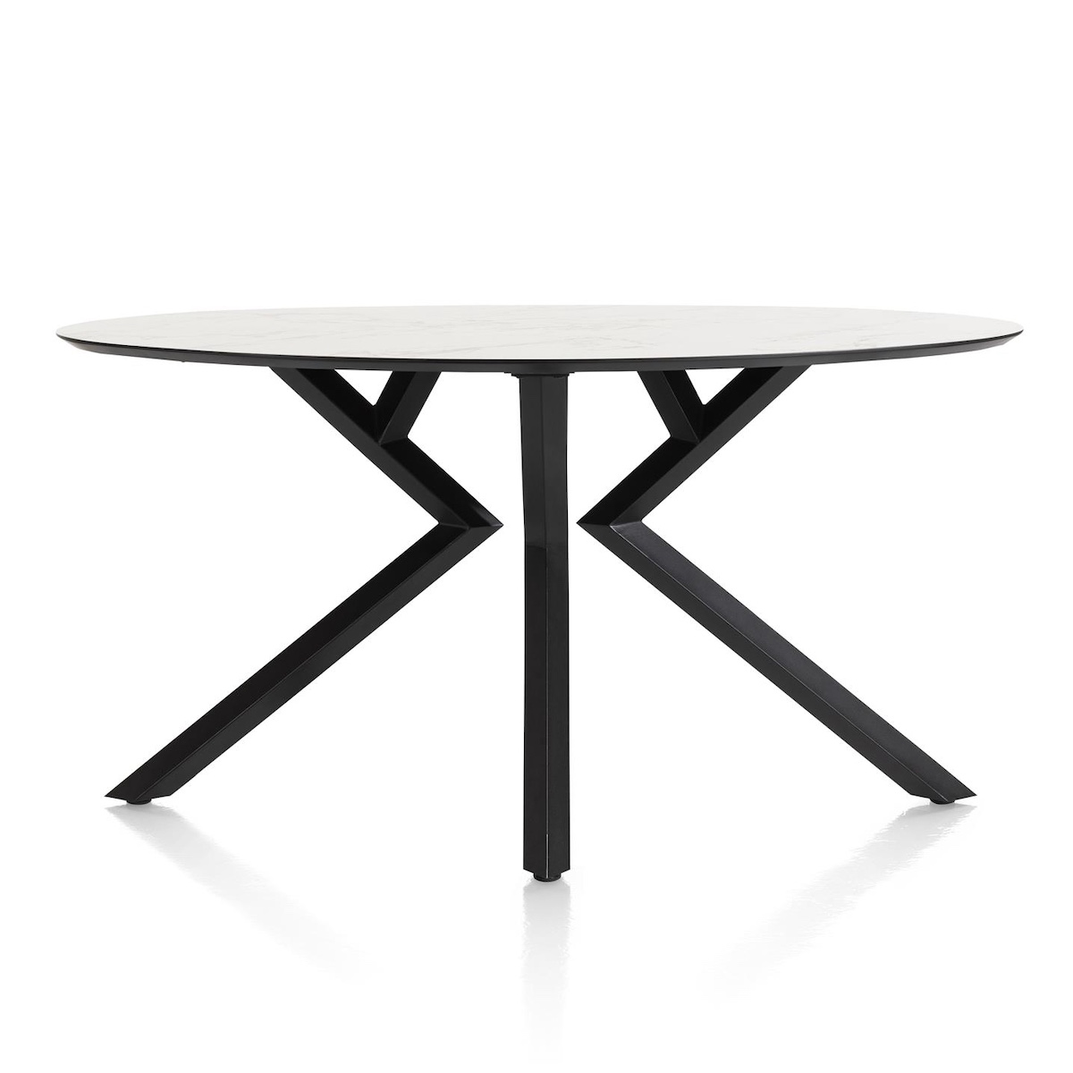 Table de bar elipse 180x100x92cm MASURA Xooon Marbre blanc
