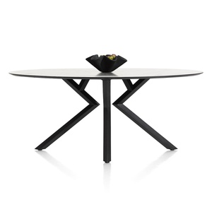Table de bar elipse 220x105x92cm MASURA Xooon Marbre Blanc