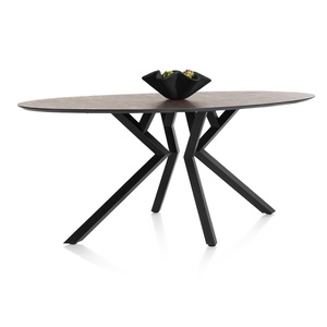 Table de bar elipse 220x105x92cm MASURA Xooon Rouille