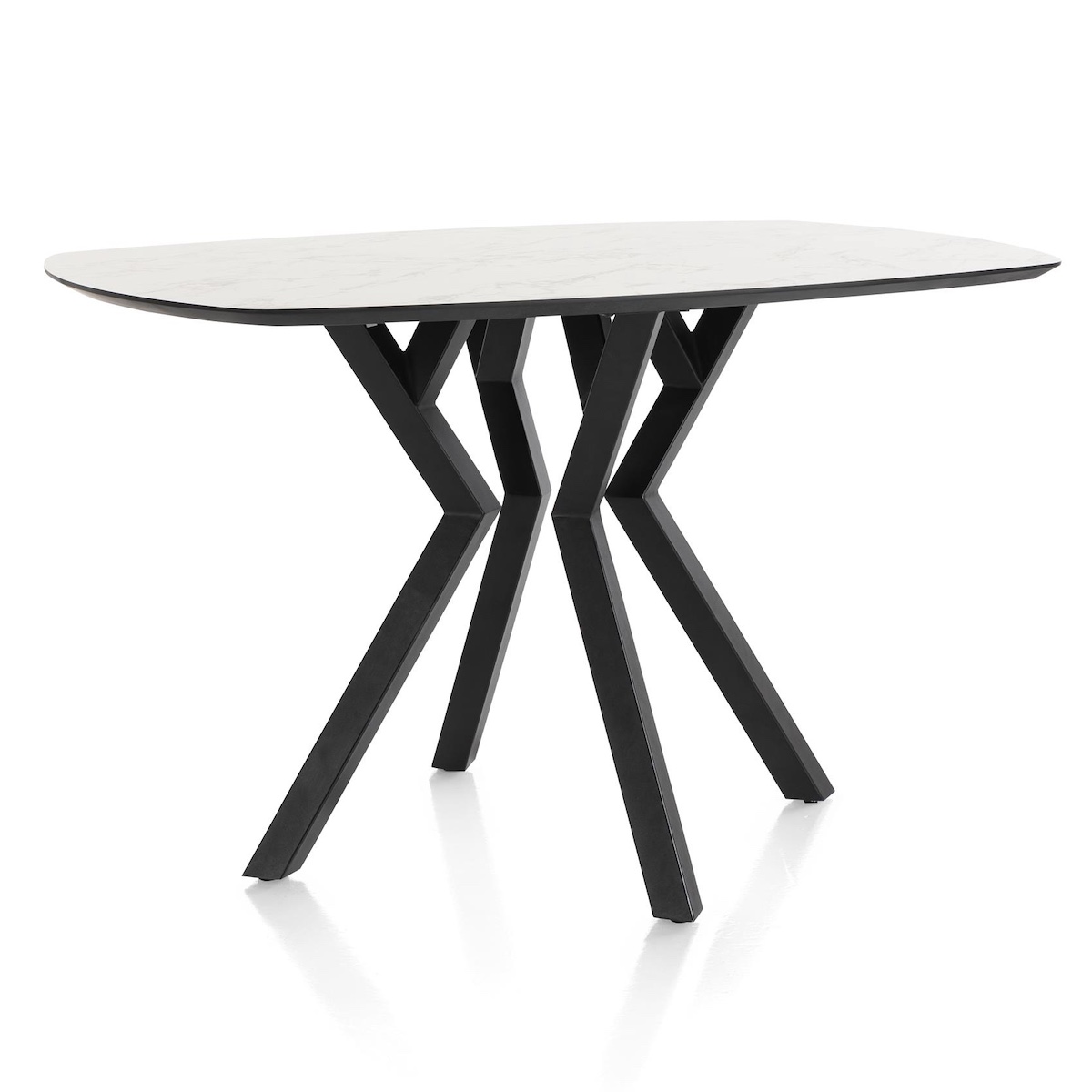 Table de bar MASURA XOOON OVALE 150x105x92 Marbre Blanc