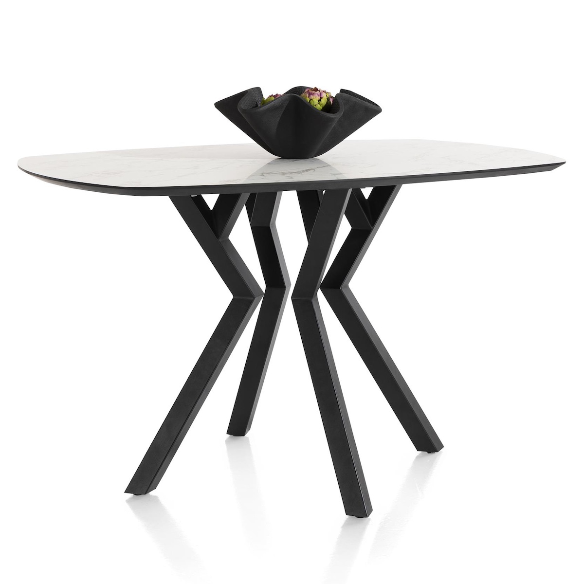 Table de bar MASURA XOOON OVALE 150x105x92 Marbre Blanc