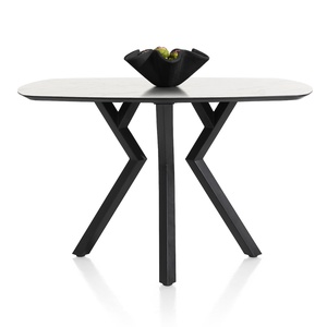Table de bar MASURA XOOON OVALE 150x105x92 Marbre Blanc