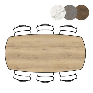 Table de bar MASURA XOOON OVALE 200x105x92 Chêne Naturel