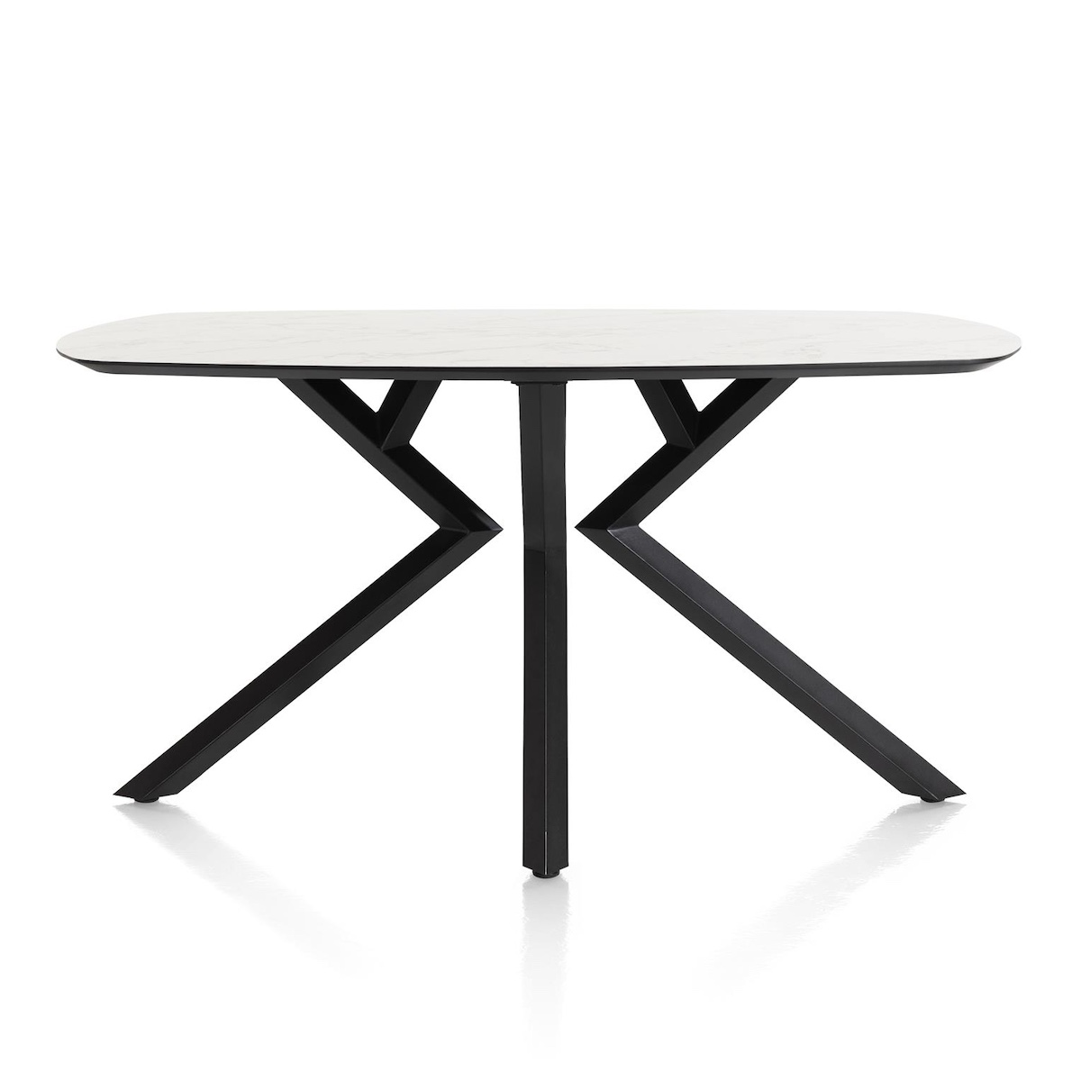 Table de bar MASURA XOOON OVALE 200x105x92 Marbre Blanc
