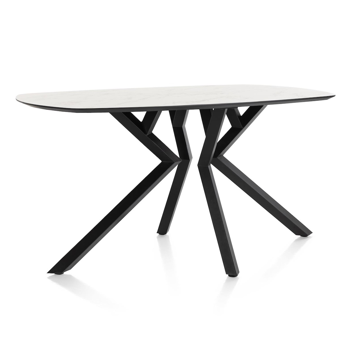 Table de bar MASURA XOOON OVALE 200x105x92 Marbre Blanc