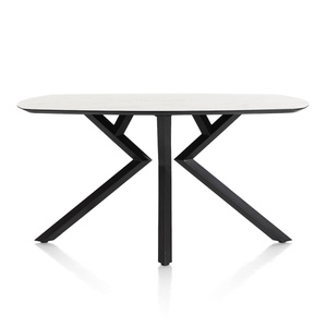 Table de bar MASURA XOOON OVALE 200x105x92 Marbre Blanc