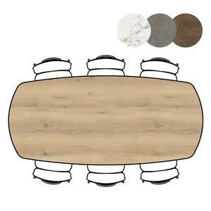 Table de bar MASURA XOOON OVALE 240x110x92 Chêne Naturel