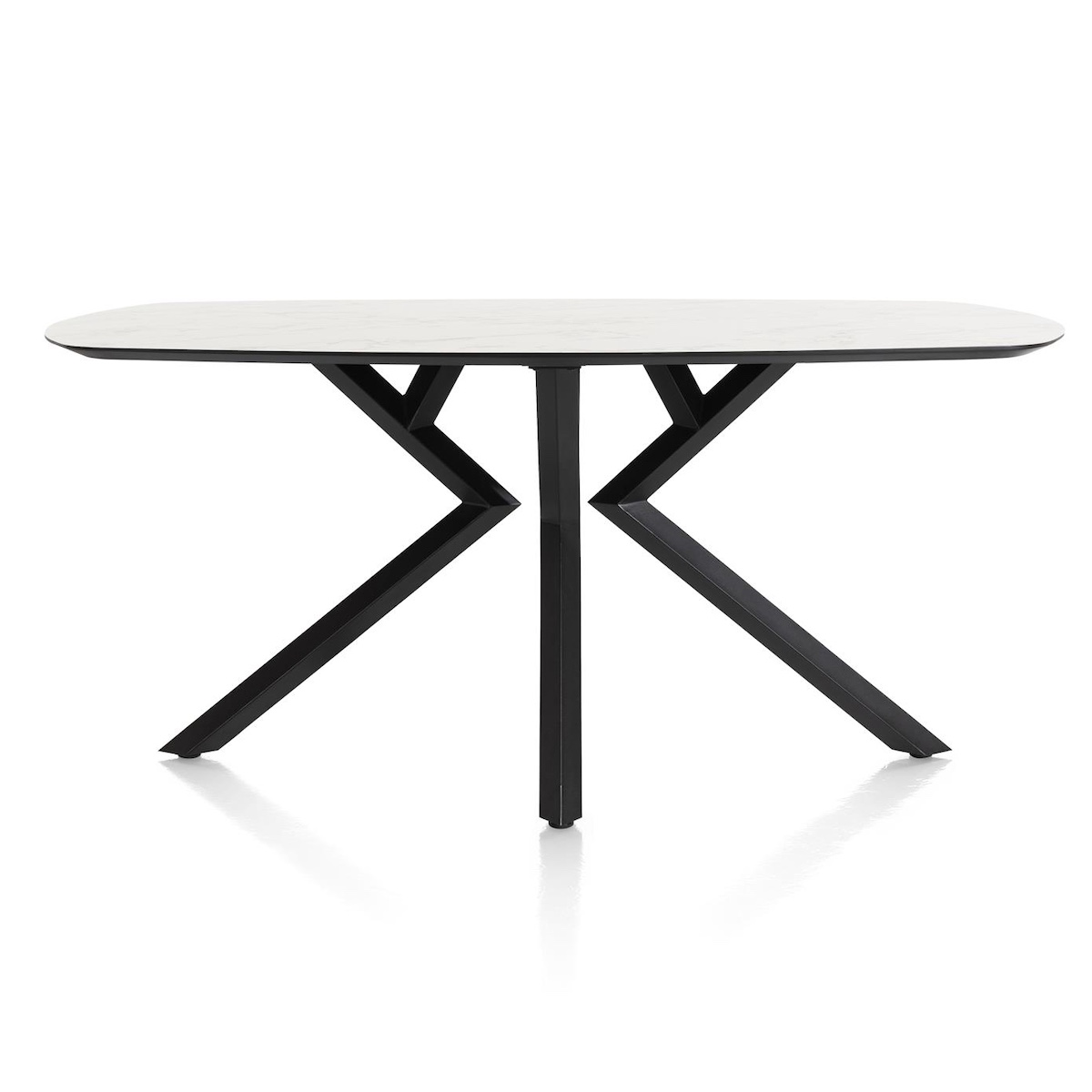 Table de bar MASURA XOOON OVALE 240x110x92 Marbre Blanc