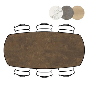 Table de bar MASURA XOOON OVALE 240x110x92 Rouille