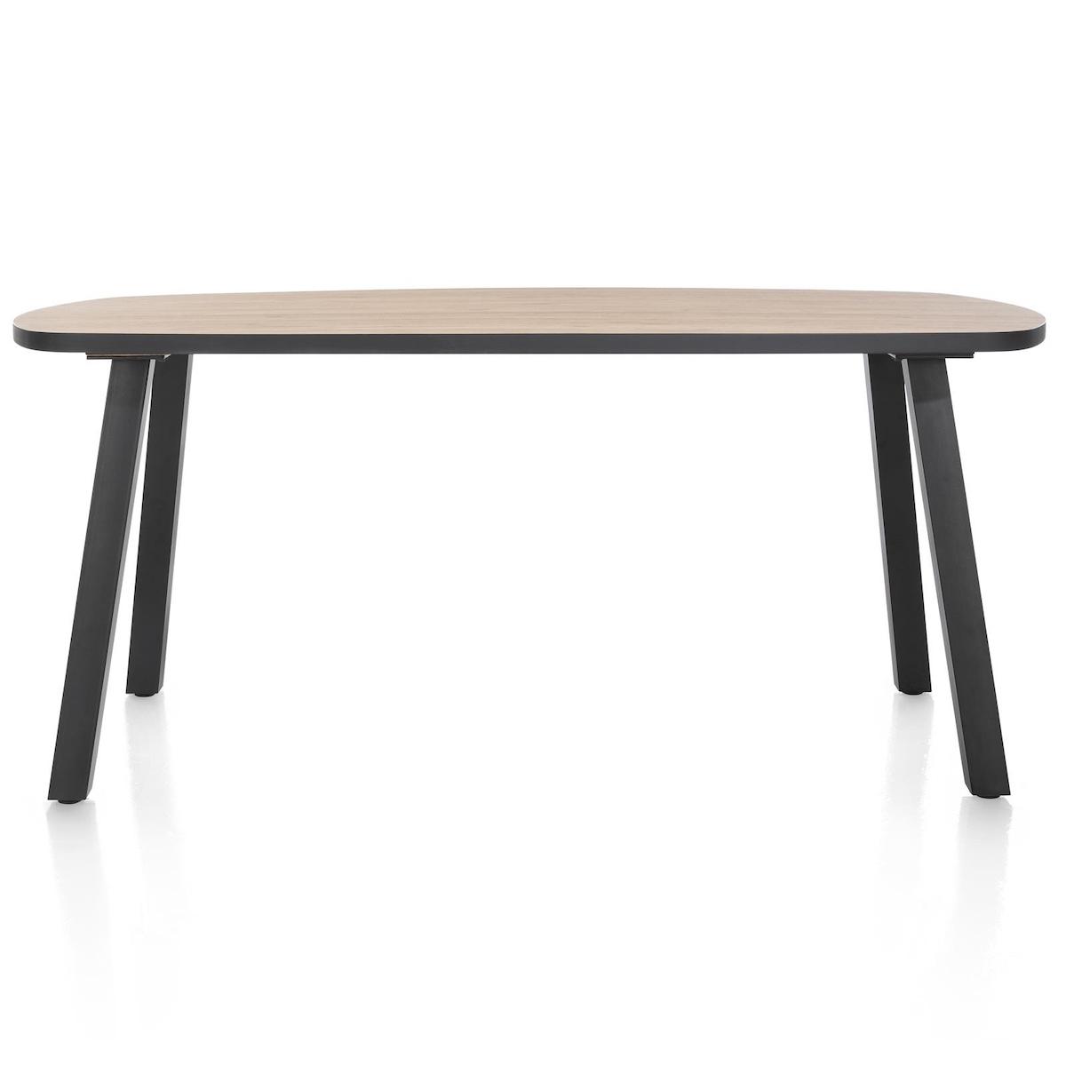 Table de bar ovale 110x210cm AVALOX Henders & Hazel chêne natural vintage-pieds simple